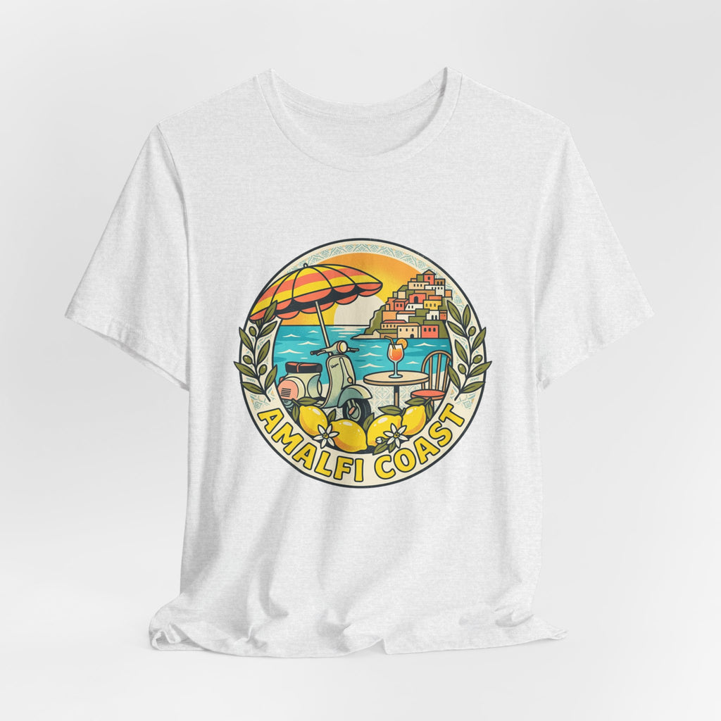 Amalfi Coast Vintage Travel Tee — Scenic Lemon & Vespa Graphic