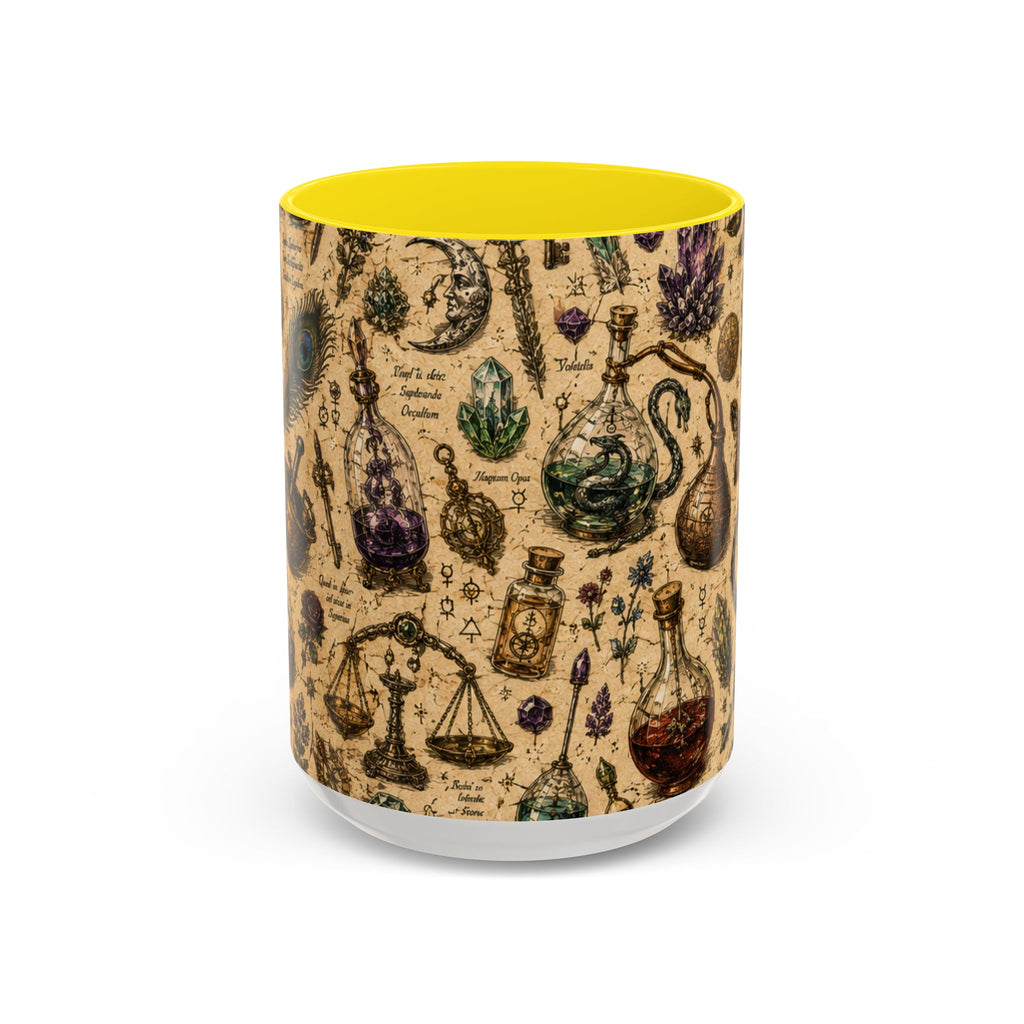 The Alchemist's Cabinet Coffee Mug — Vintage Apothecary Accent Mug (11/15 oz)
