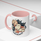 Cat Jester Accent Coffee Mug – Whimsical Vintage Cat Illustration (11/15oz)