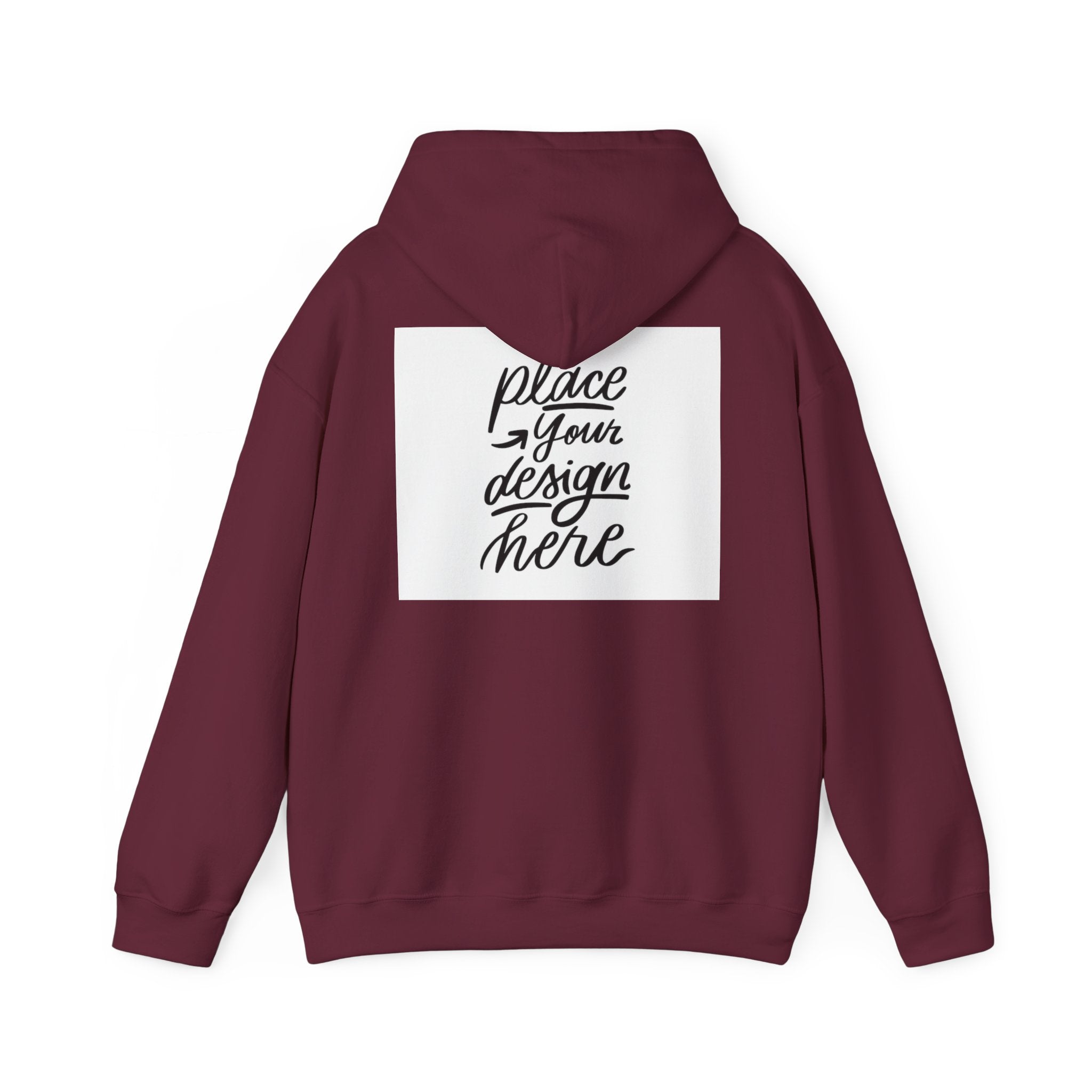 Classic Hoodie with Centered Design – 'Place Your Design Here'