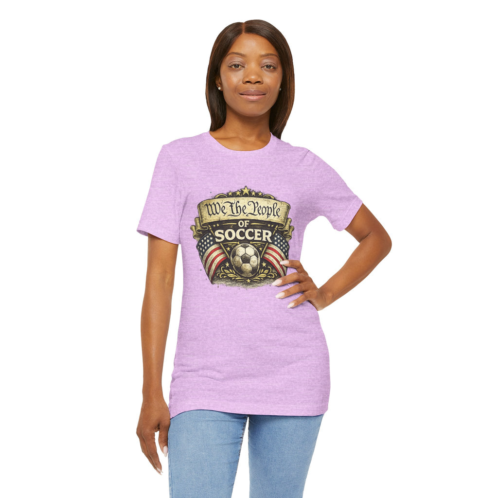 We The People of Soccer T-Shirt — American Flag Vintage Soccer Tee