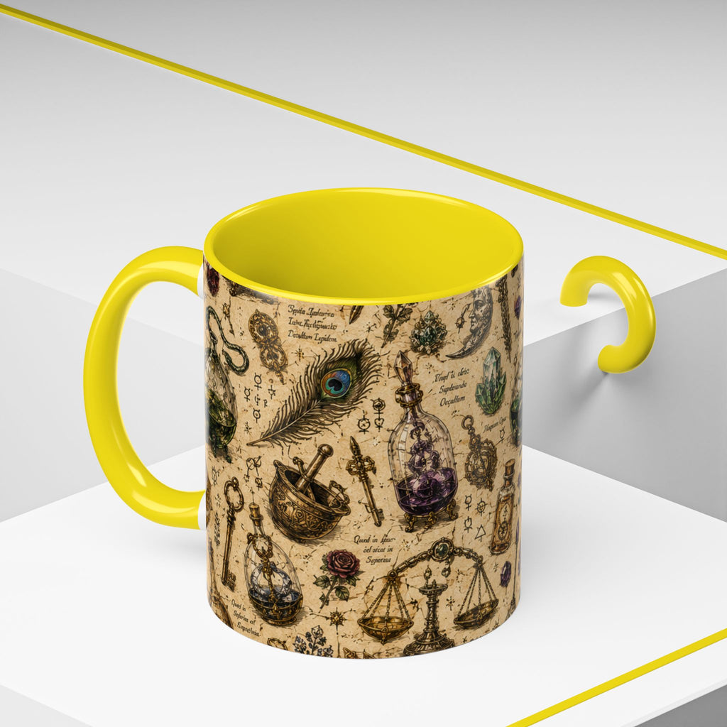 The Alchemist's Cabinet Coffee Mug — Vintage Apothecary Accent Mug (11/15 oz)
