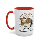 Latte Cat Coffee Mug – "Don't Wake Me, I'll Move" Cute Cat Latte Art Ceramic Accent Mug