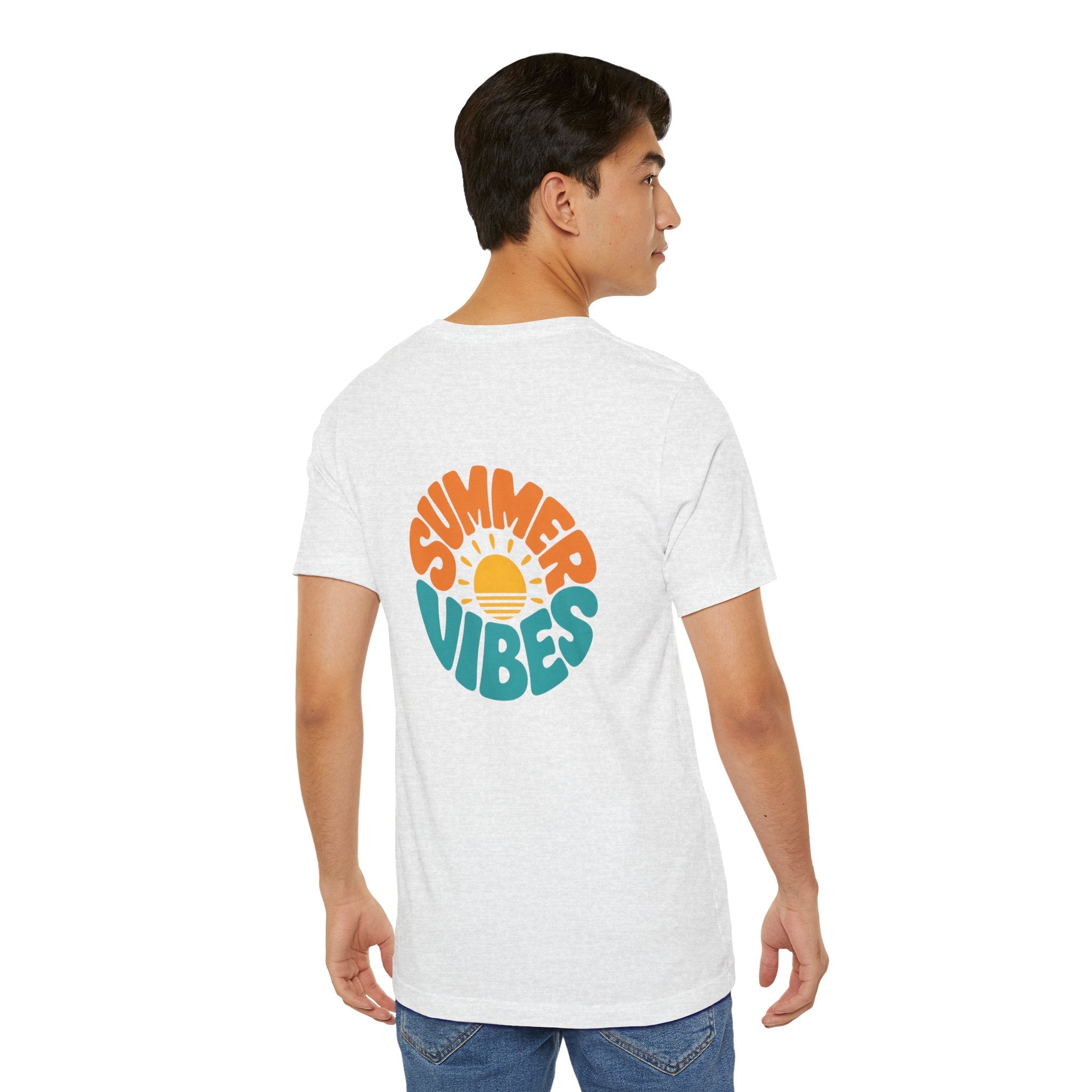 Summer Vibes Tee — Retro Sun Graphic Back Print