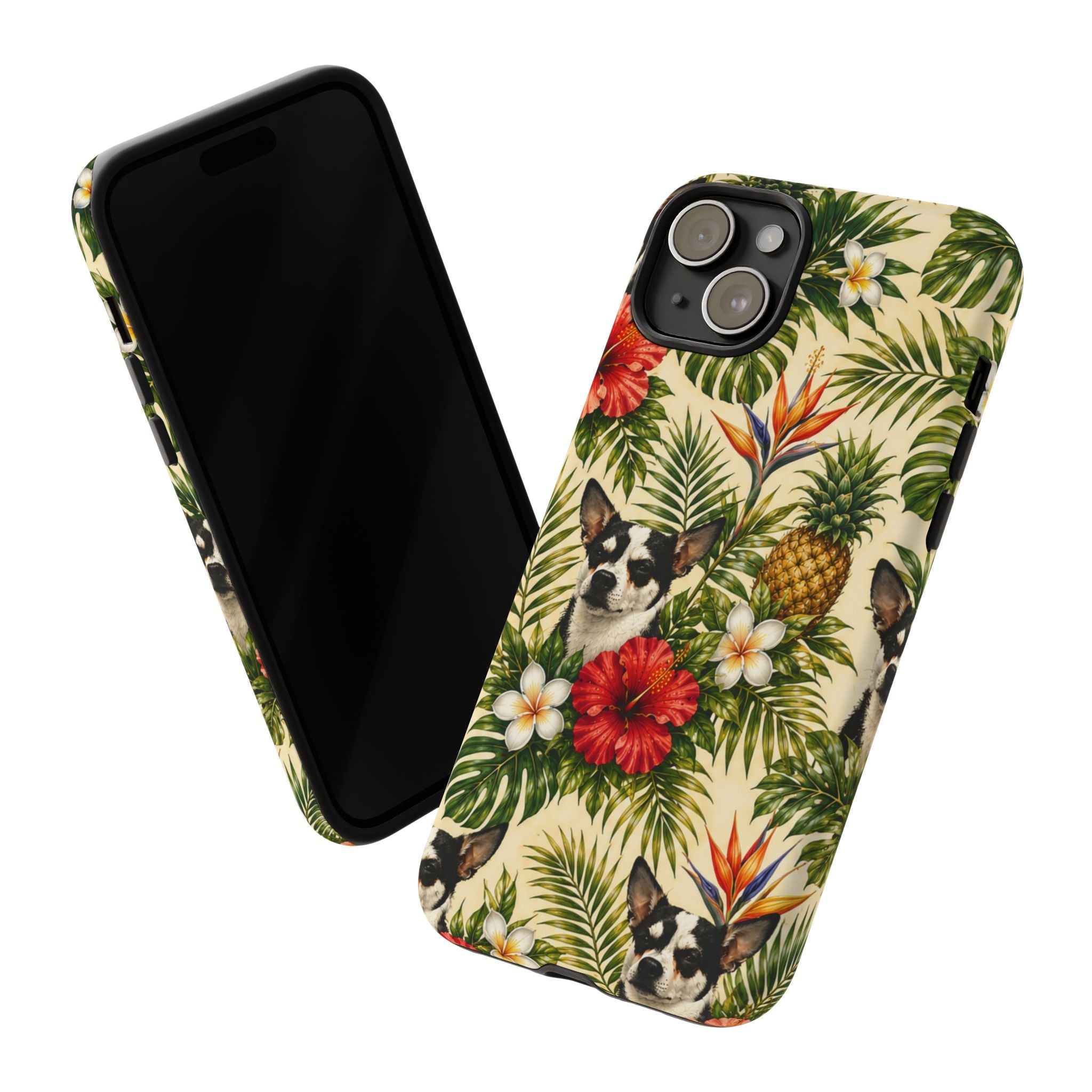 Tropical chihuahua Phone Case — Floral Pineapple Protective Tough Case