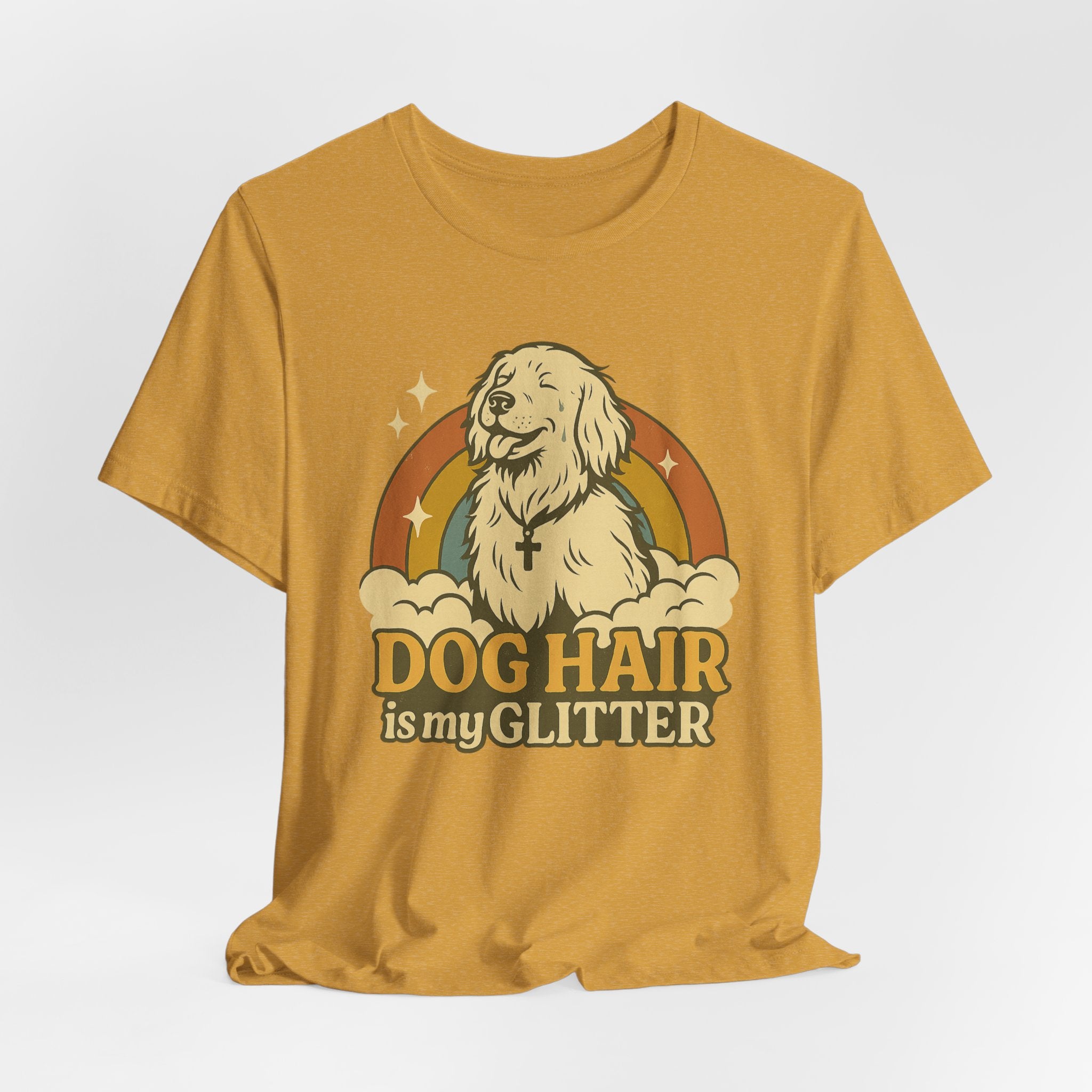 "Dog Hair Is My Glitter" – Retro Golden Vibes Edition