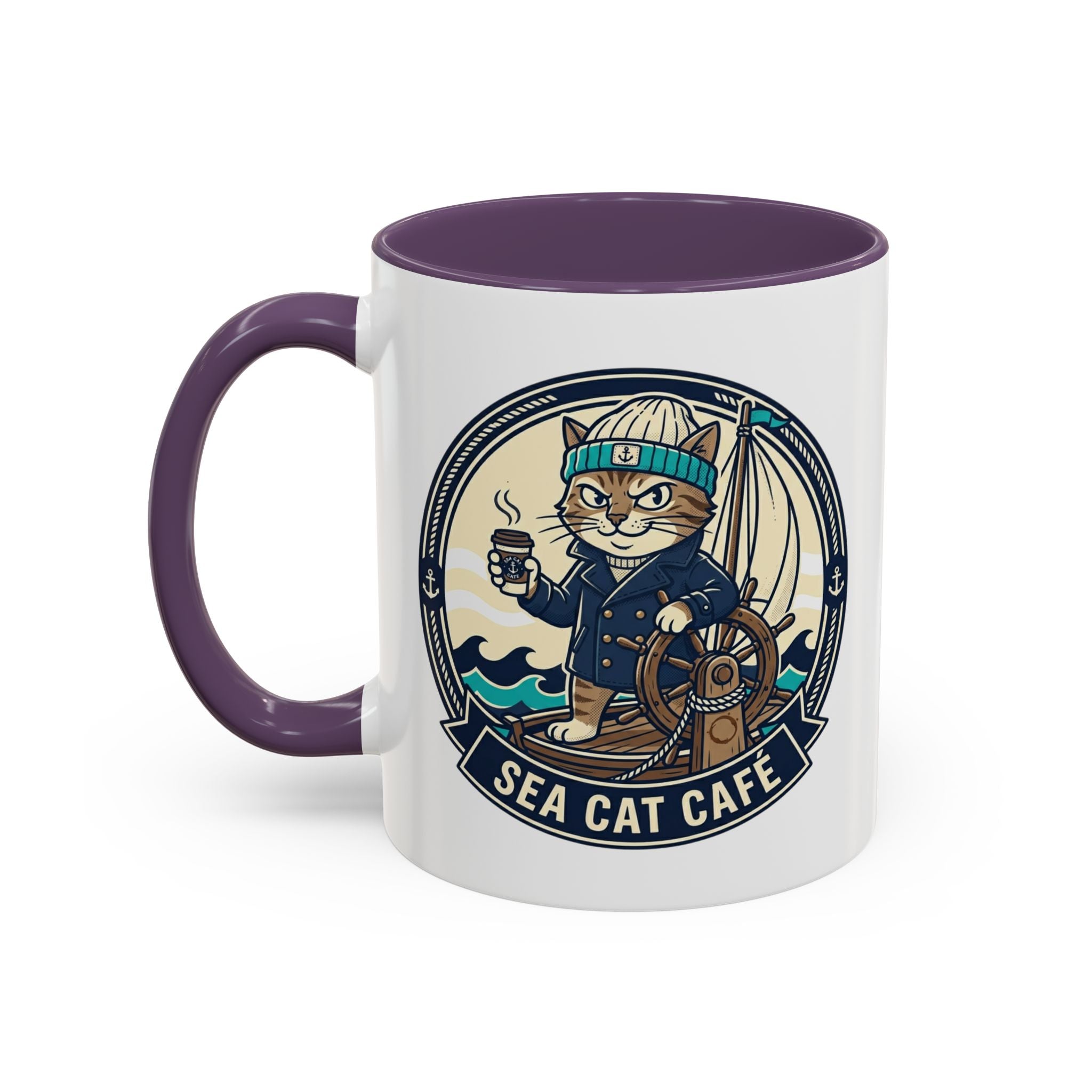 Nautical Sailboat Coffee Mug – Vintage Ocean Adventure Accent Mug