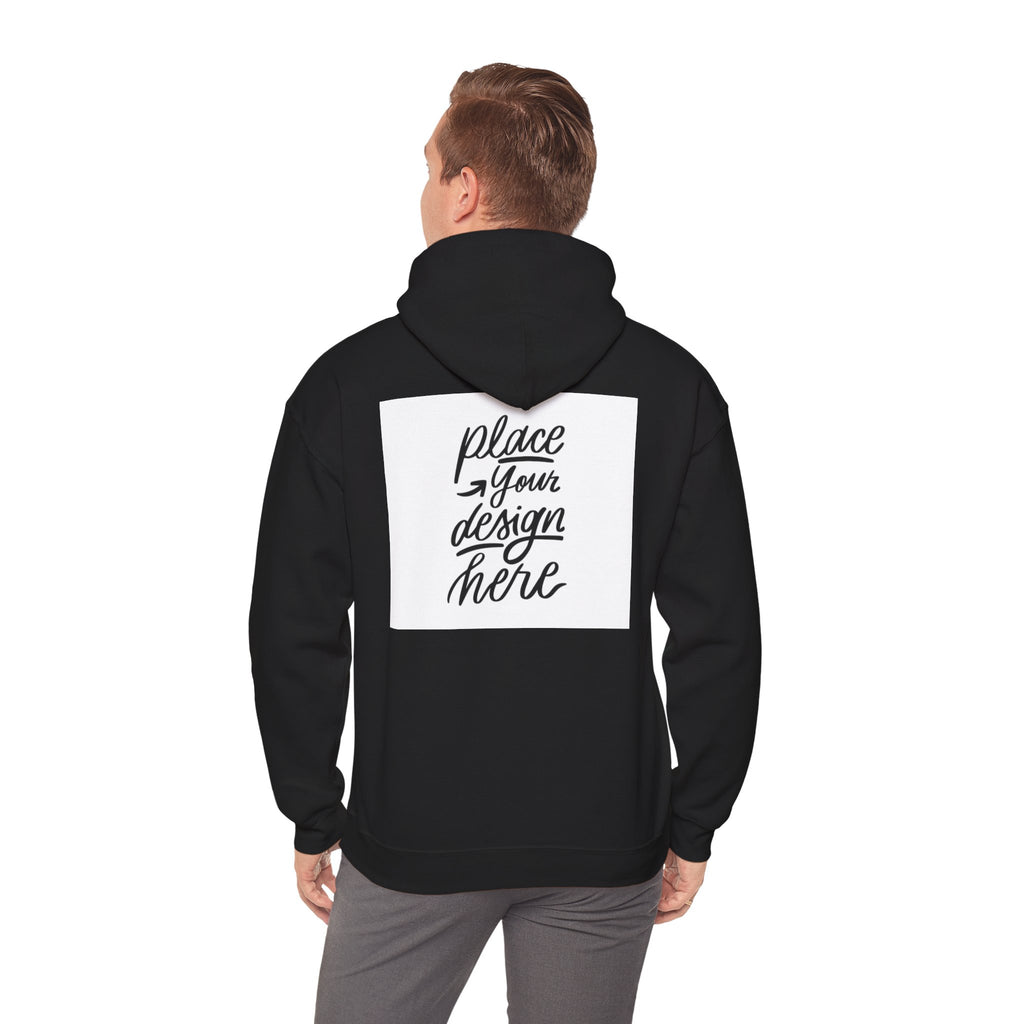 Classic Hoodie with Centered Design – 'Place Your Design Here'