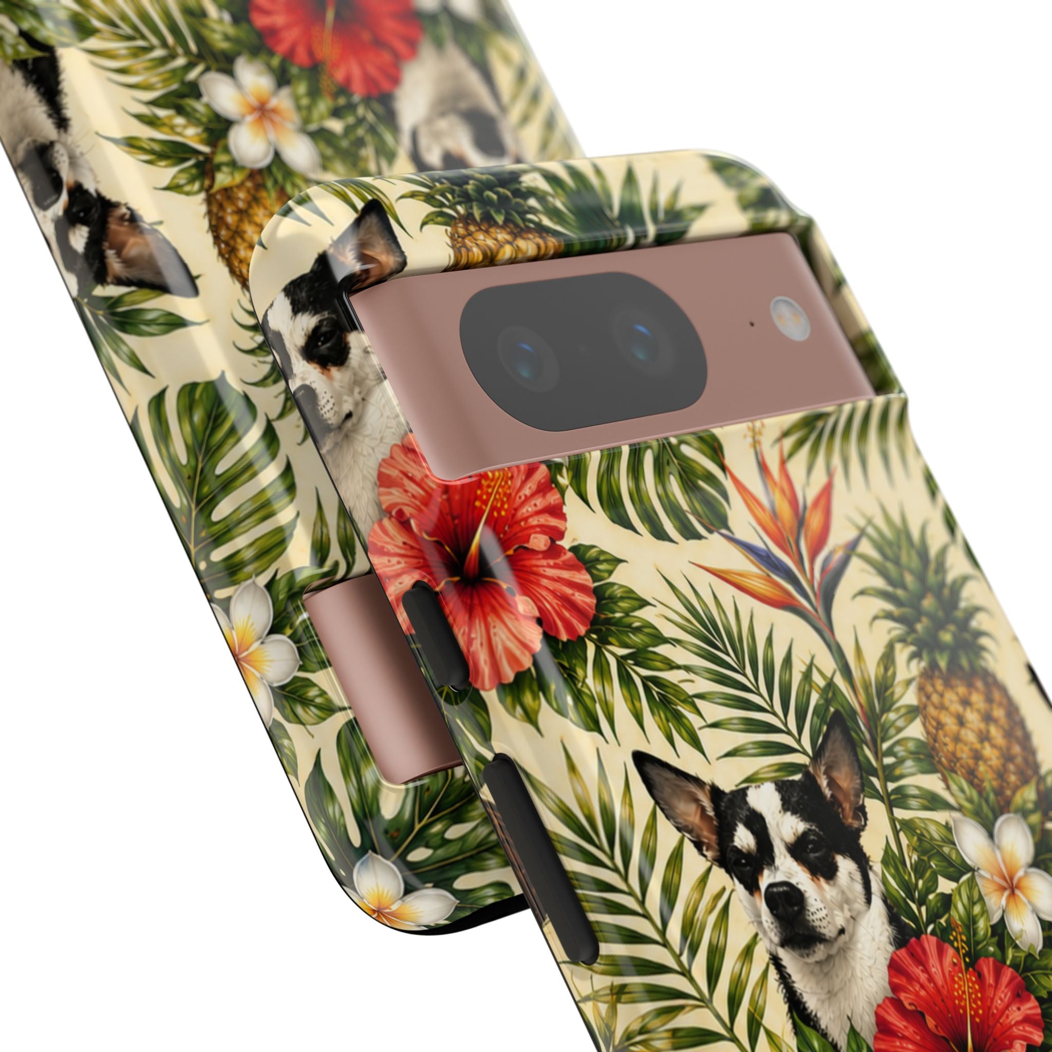 Tropical chihuahua Phone Case — Floral Pineapple Protective Tough Case