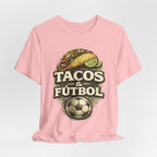 T-Shirt — Tacos & Fútbol Graphic Tee — Soccer Fan Mexican Food Mashup