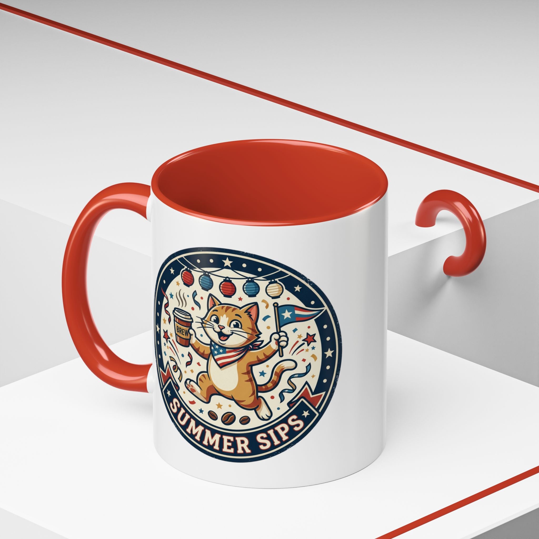 Space Camper Patch Coffee Mug — Retro Astronaut Camper 11/15oz Accent Mug