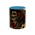 Day of the Dead Soccer Skull Accent Mug — 11/15oz