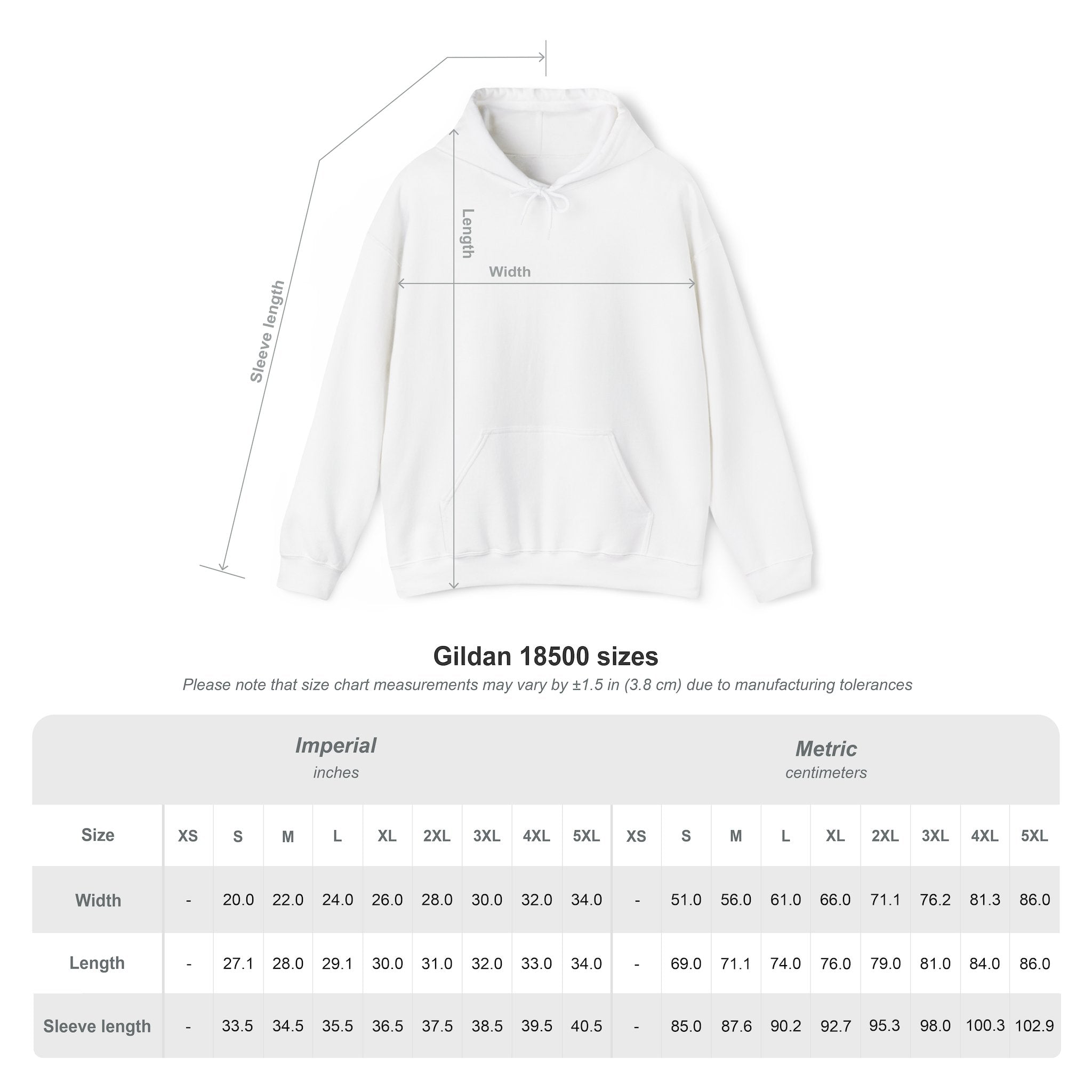 Classic Hoodie with Centered Design – 'Place Your Design Here'