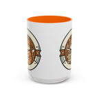 Cat Coffee Mug — Cute Orange Kitty Holding ‘Coffee’ Accent Ceramic Mug (11/15 oz)