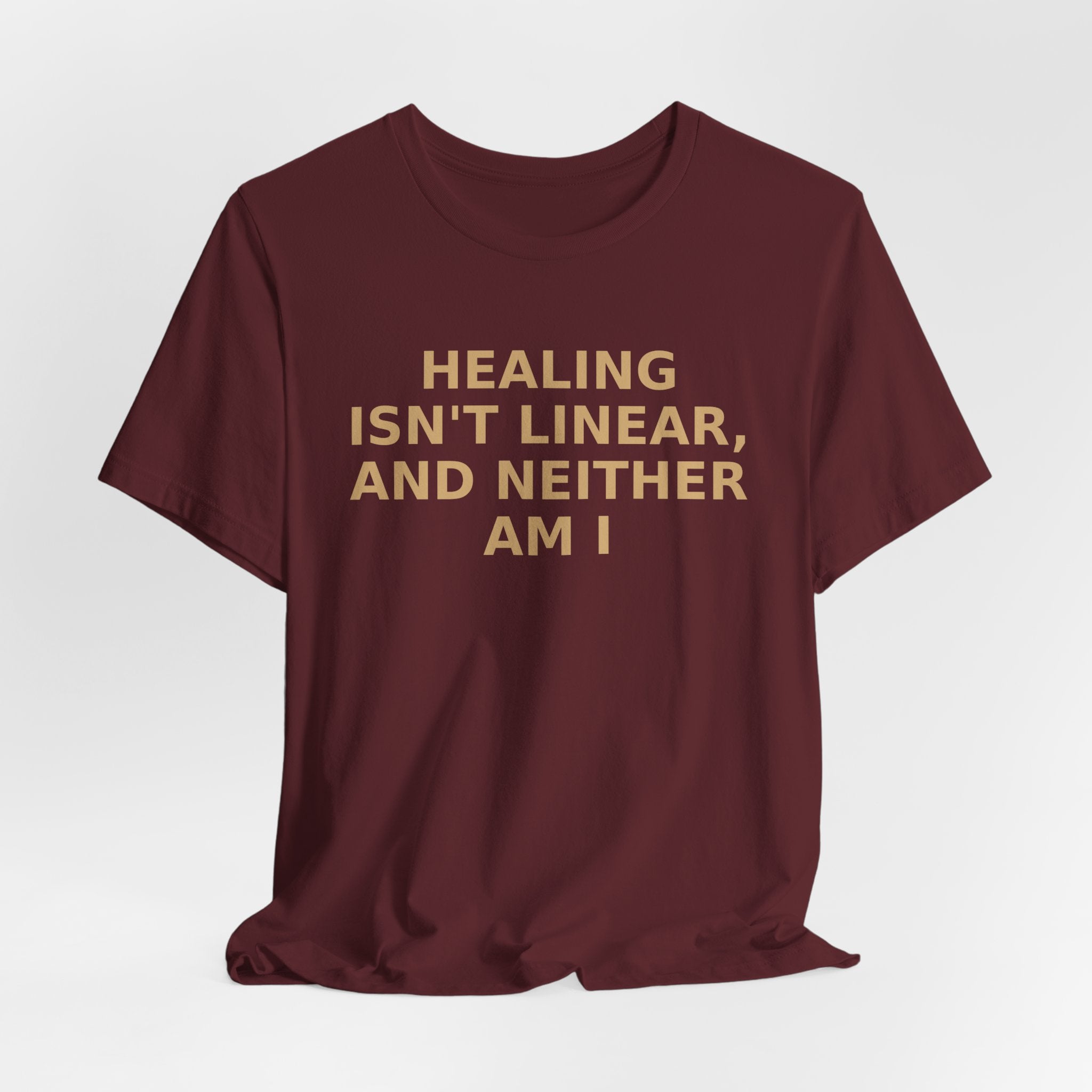 Healing Isn't Linear Tee — Mental Health Support Graphic T‑Shirt