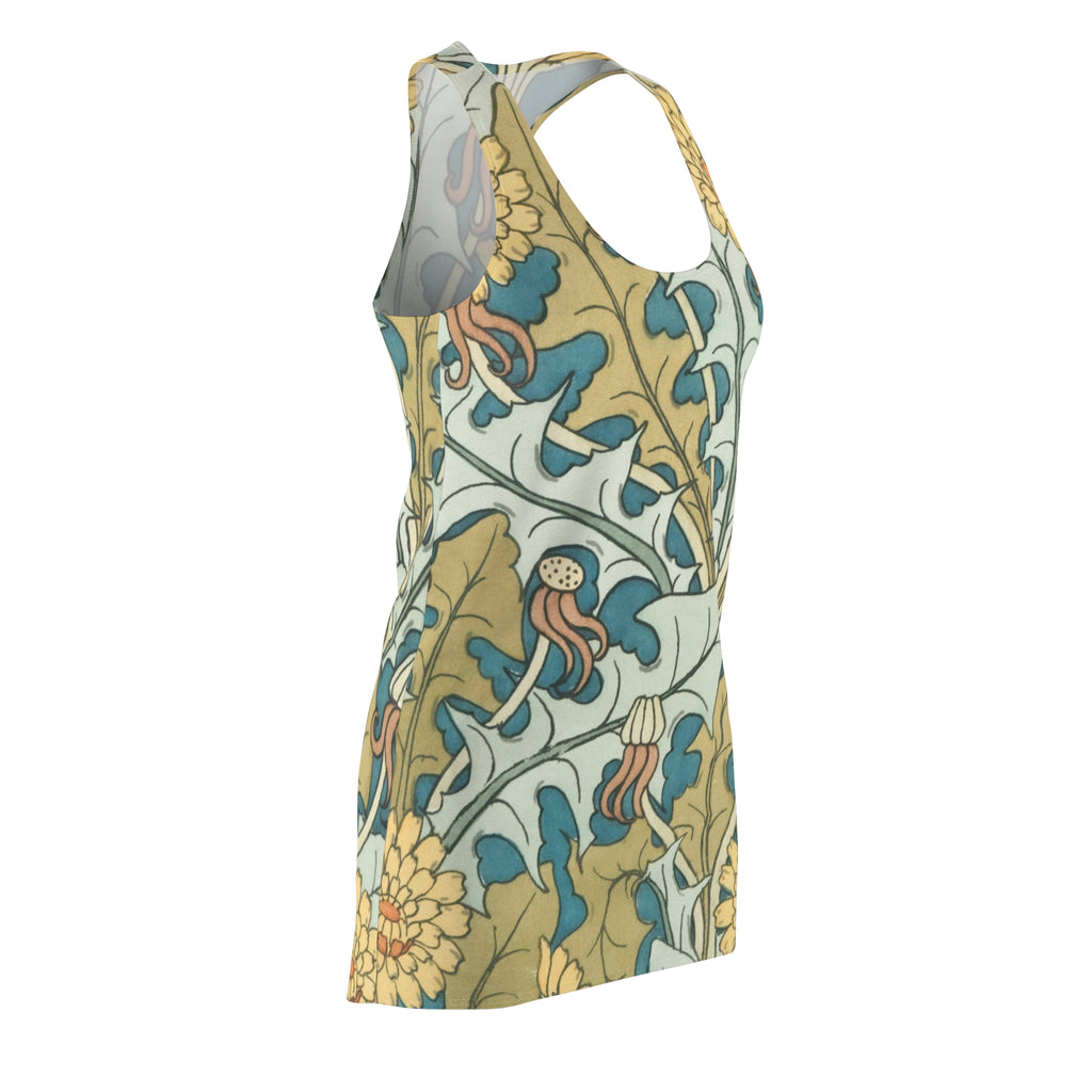 Floral Vintage Art Nouveau Racerback Dress — All-Over Print