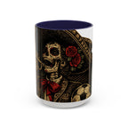 Day of the Dead Soccer Skull Accent Mug — 11/15oz