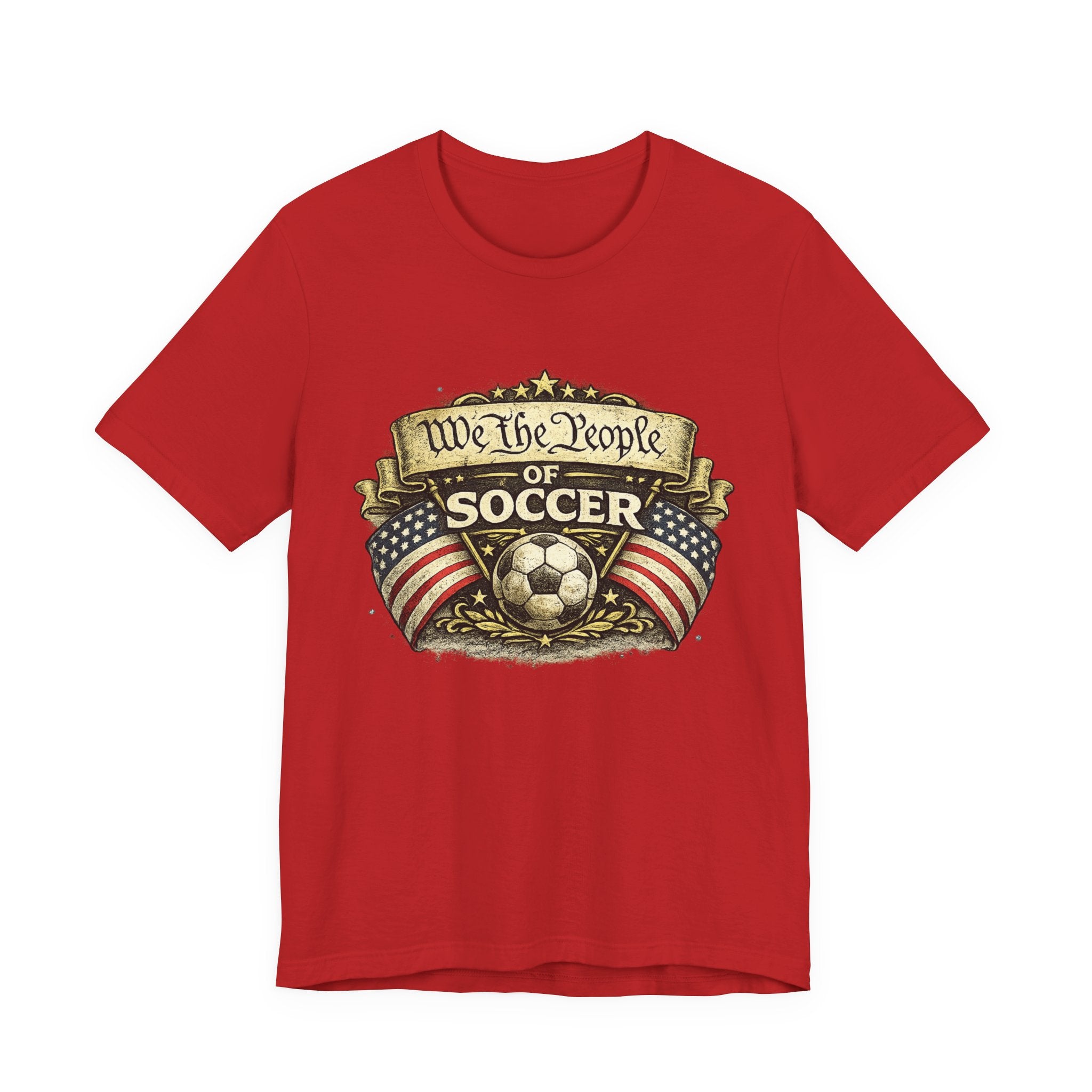 We The People of Soccer T-Shirt — American Flag Vintage Soccer Tee