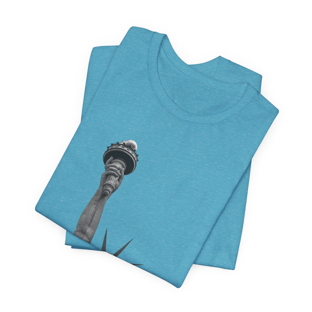 Statue of Liberty Graphic Tee — Black & White NYC Landmark T-Shirt