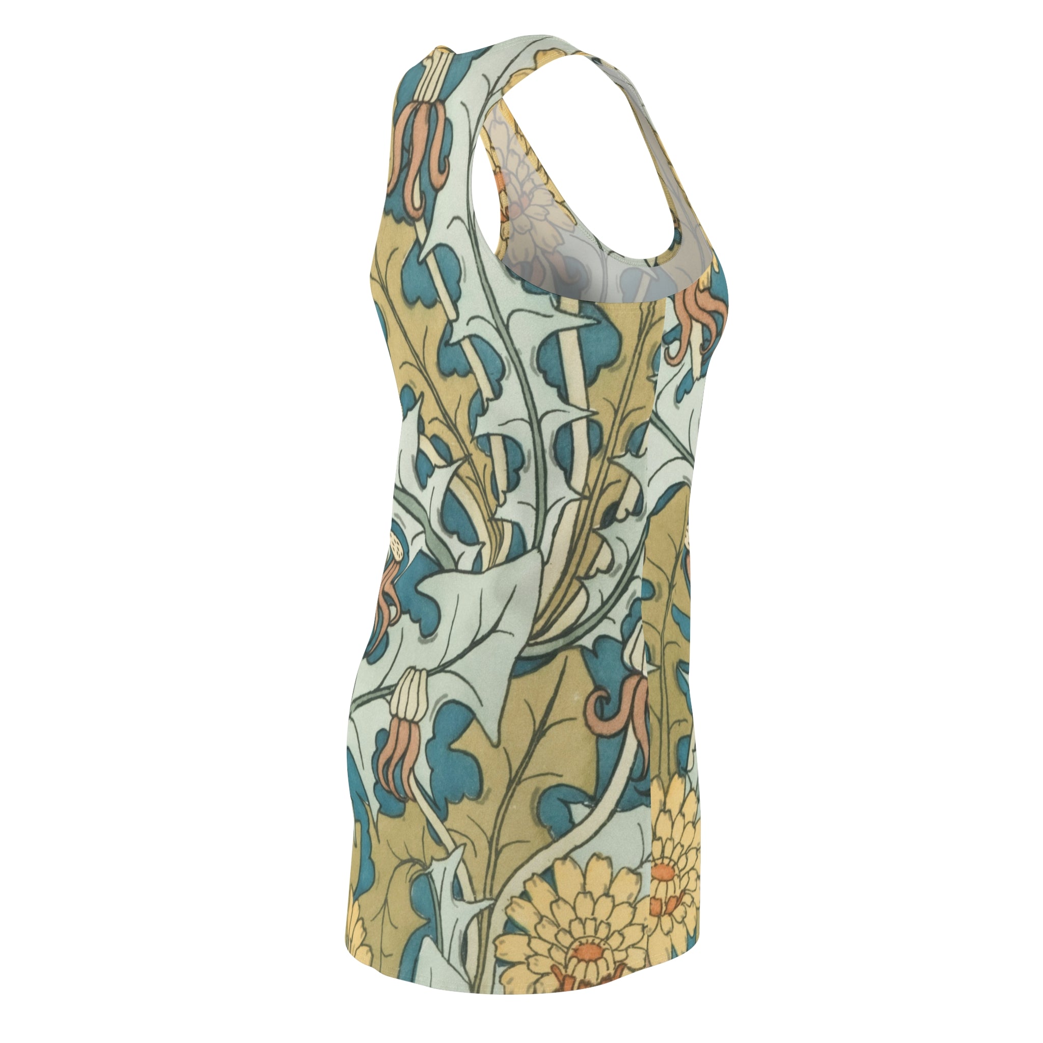 Floral Vintage Art Nouveau Racerback Dress — All-Over Print