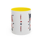 Patriotic Coffee Mug — "Land of the Free Because of the Brave" Accent Mug