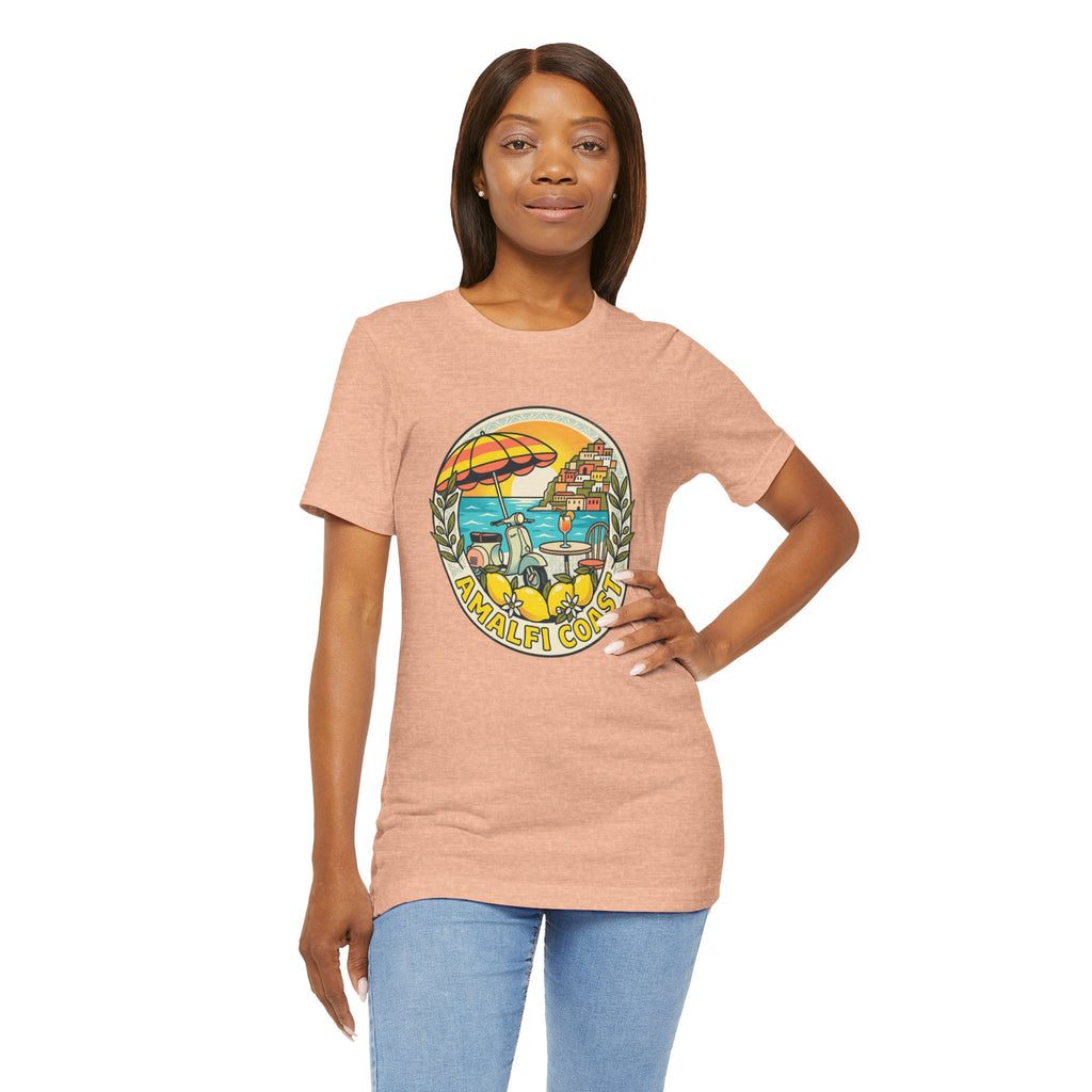 Amalfi Coast Vintage Travel Tee — Scenic Lemon & Vespa Graphic