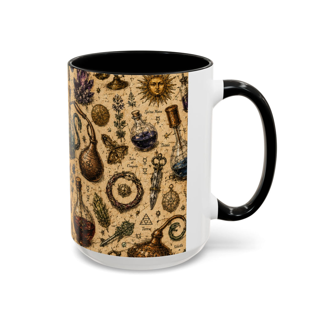 The Alchemist's Cabinet Coffee Mug — Vintage Apothecary Accent Mug (11/15 oz)