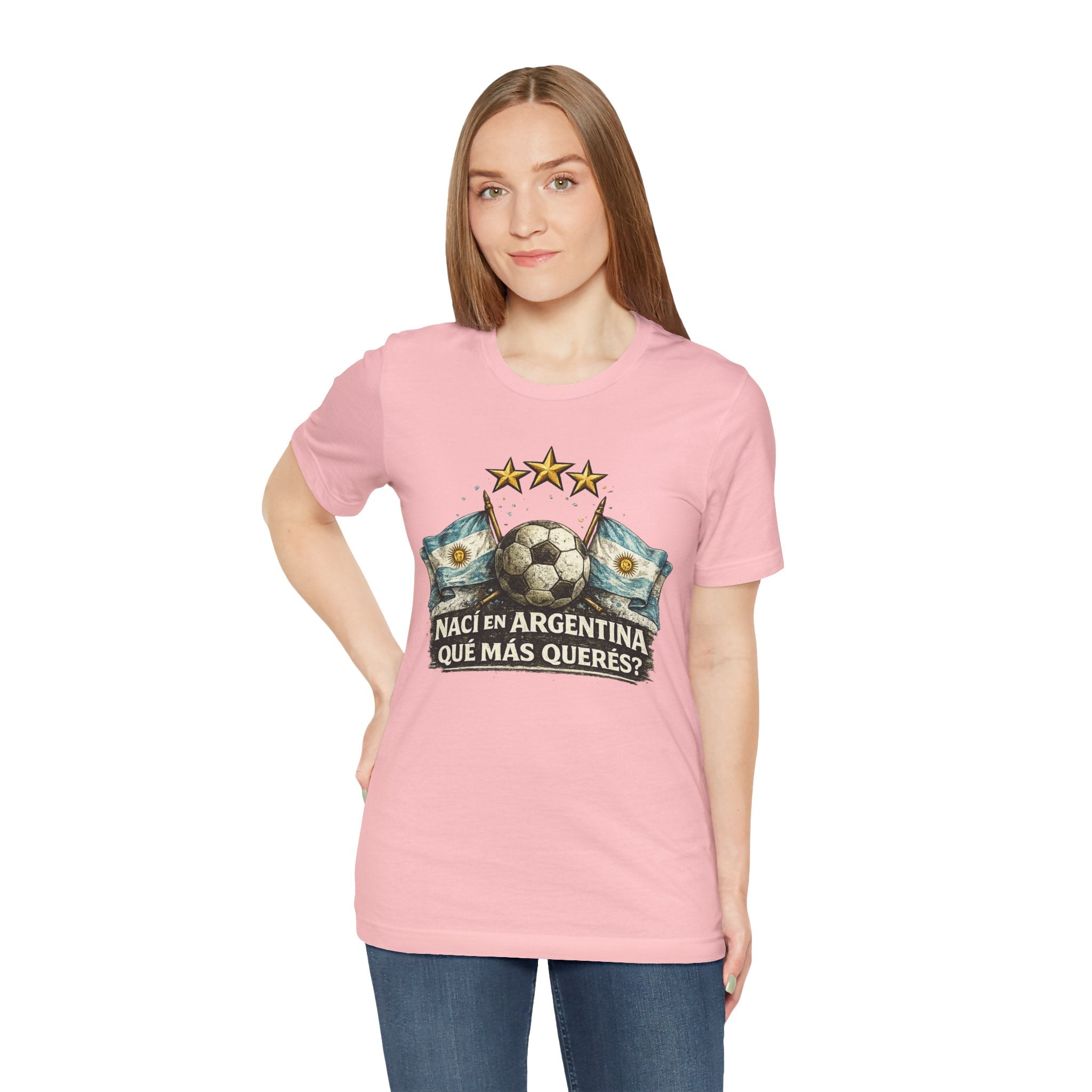 Argentina Soccer T-Shirt — "Nací en Argentina, ¿Qué más querés?" Vintage Football Tee