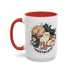 Cat Jester Accent Coffee Mug – Whimsical Vintage Cat Illustration (11/15oz)