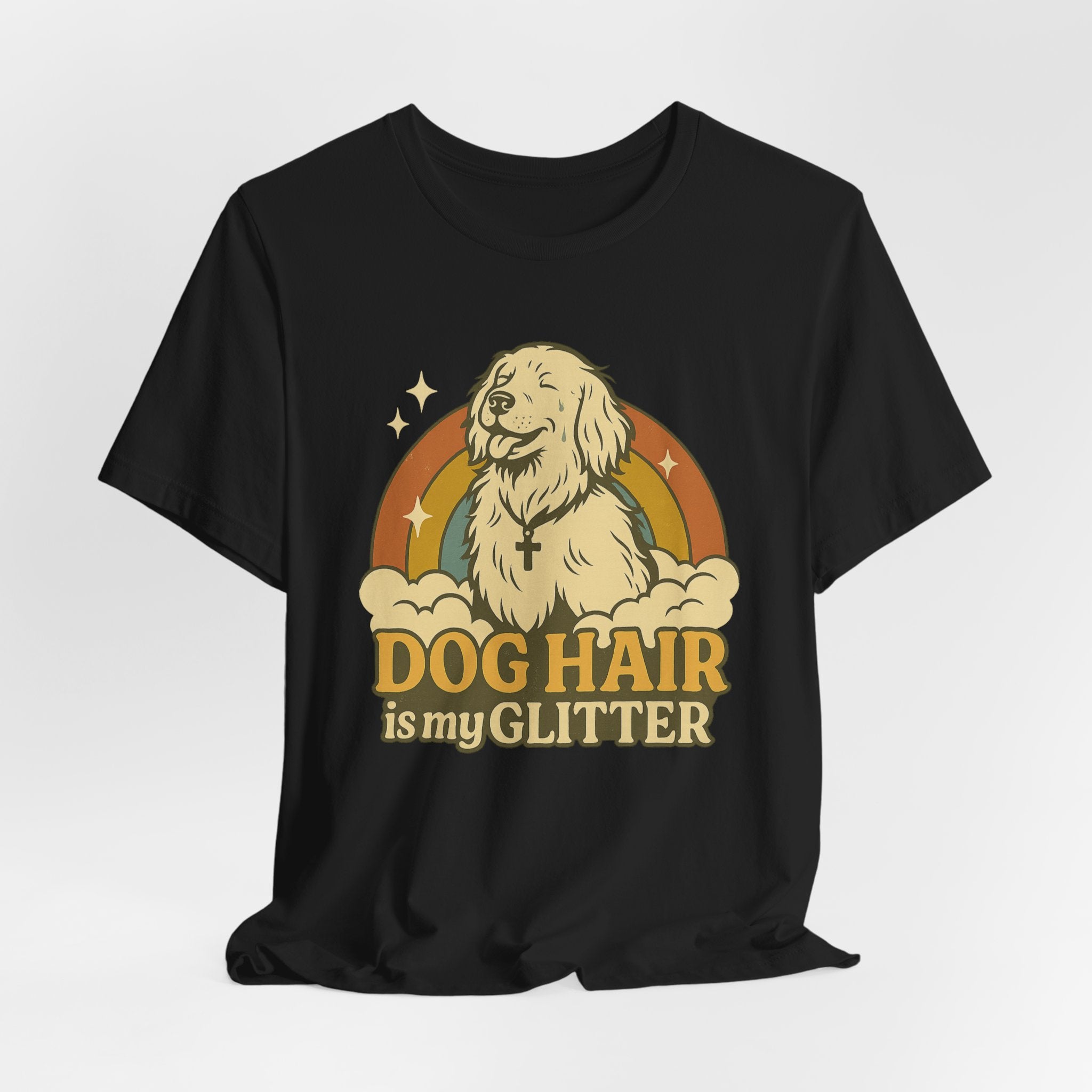 "Dog Hair Is My Glitter" – Retro Golden Vibes Edition