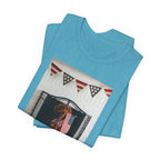 Patriotic Dog T-Shirt - Photo Print with American Flag Bunting