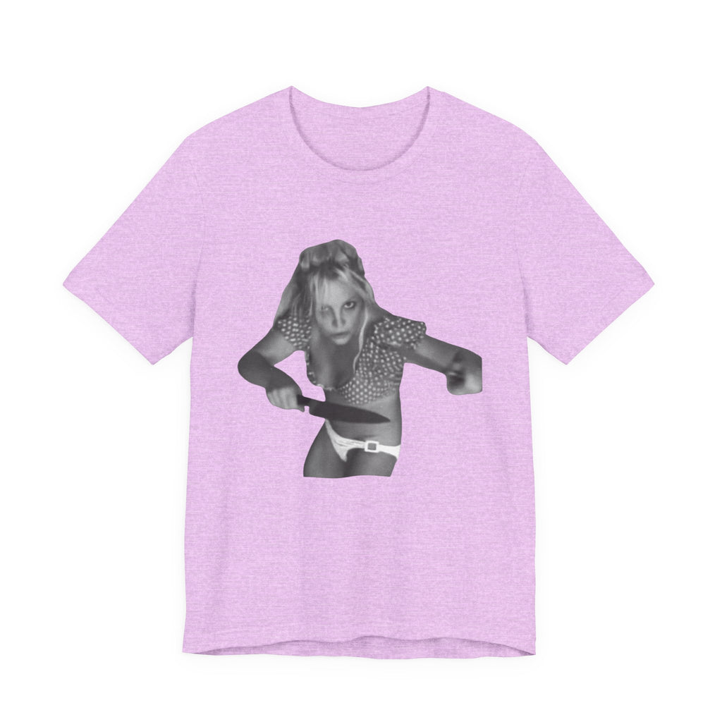Vintage Grunge Graphic Tee – Monochrome Retro Pinup Girl Design