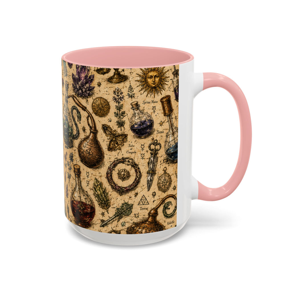 The Alchemist's Cabinet Coffee Mug — Vintage Apothecary Accent Mug (11/15 oz)