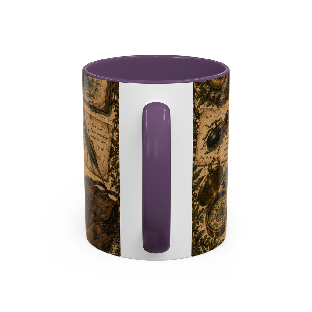 Vintage Natural History Coffee Mug — Botanical & Fossil Illustration Accent Mug