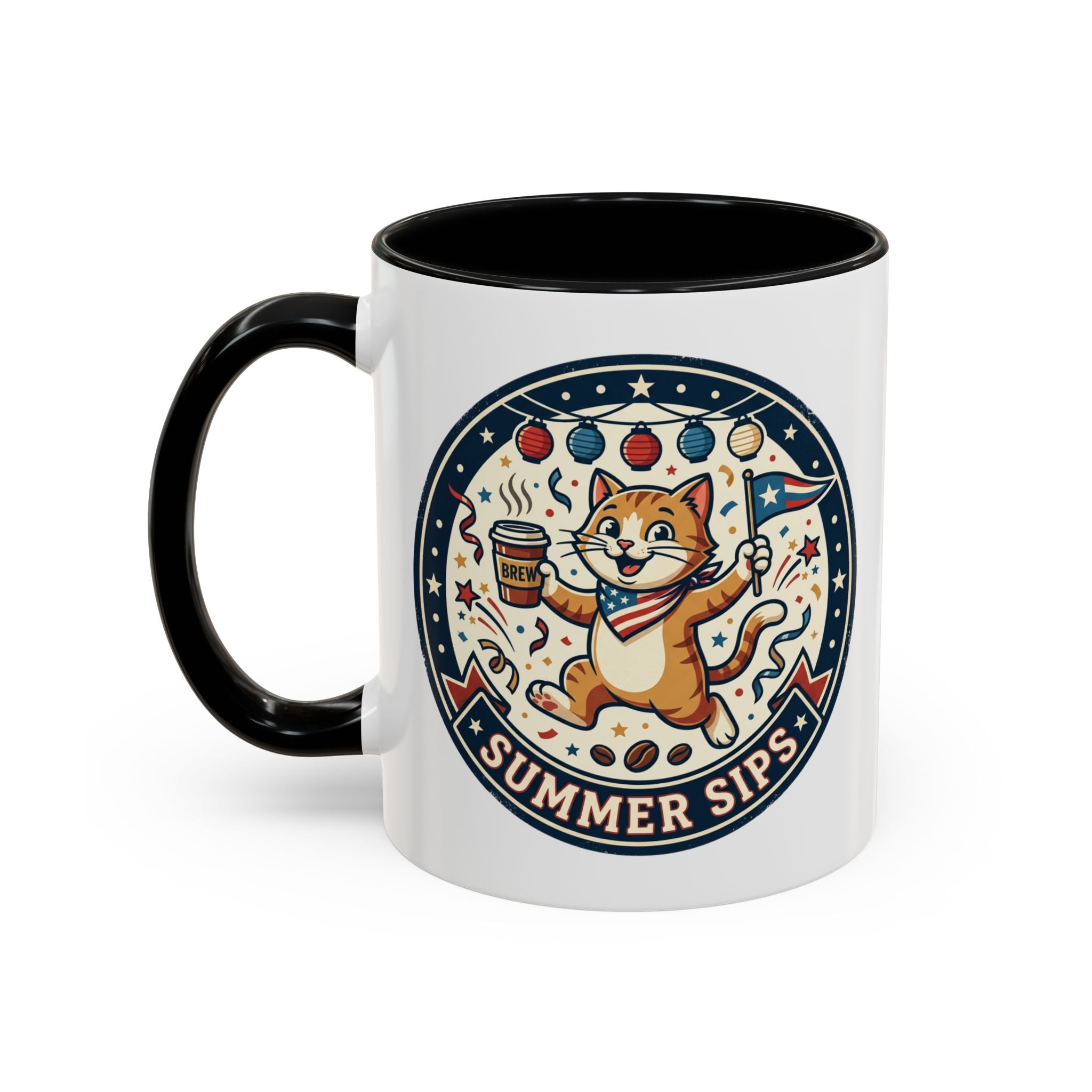 Space Camper Patch Coffee Mug — Retro Astronaut Camper 11/15oz Accent Mug