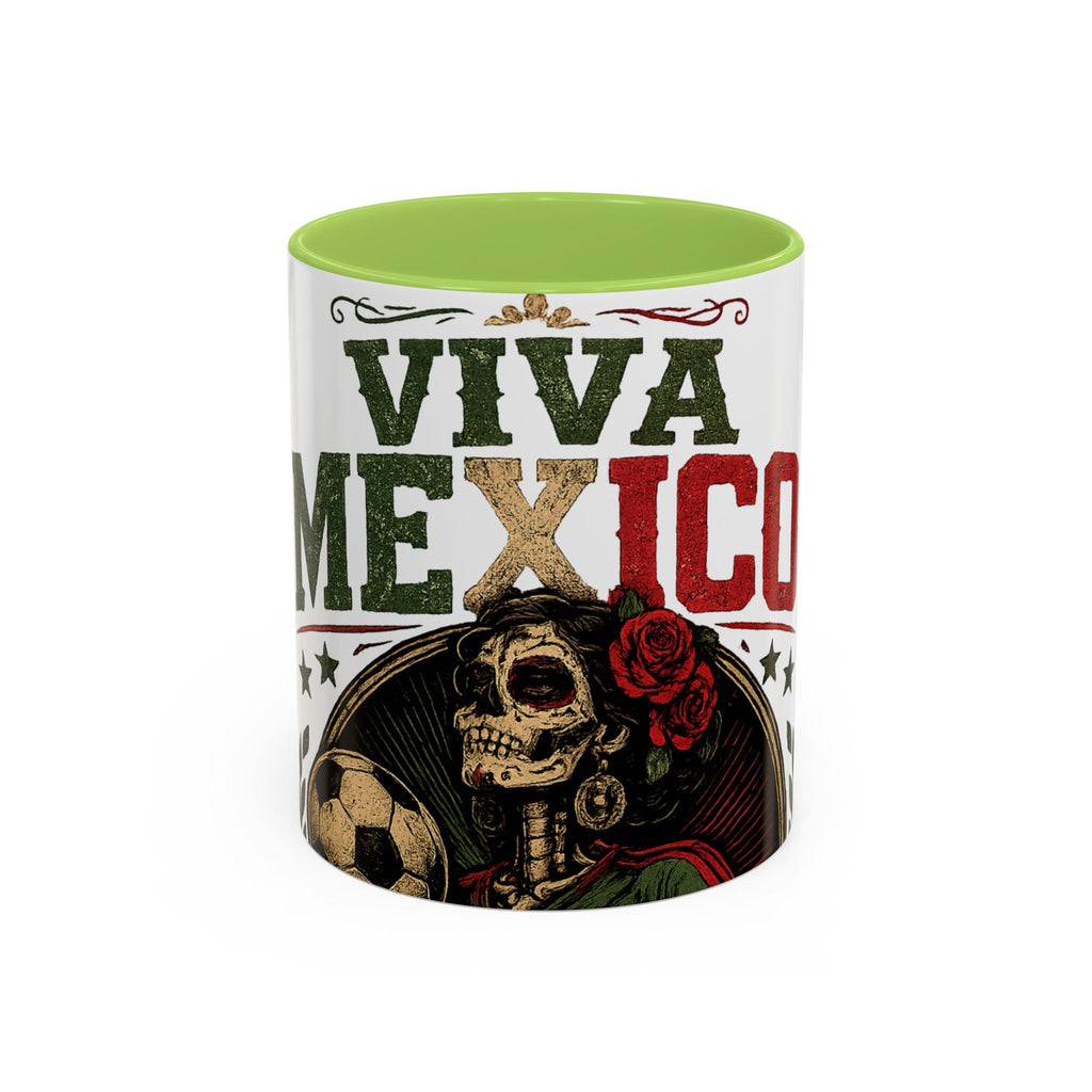 Viva Mexico Accent Coffee Mug — Day of the Dead Skeleton Design (11/15oz)