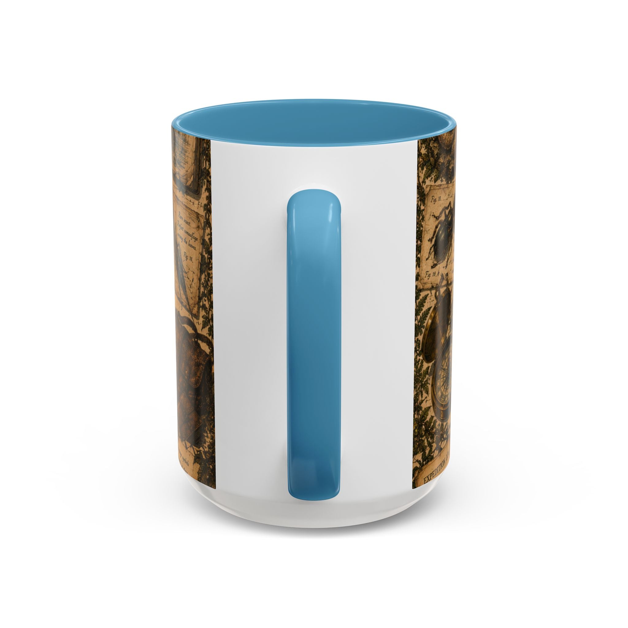 Vintage Natural History Coffee Mug — Botanical & Fossil Illustration Accent Mug