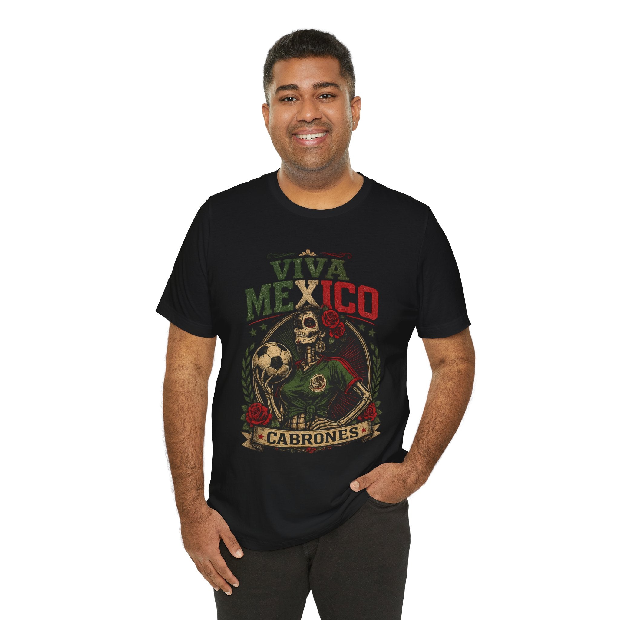 Mexico Catrina Skull T‑Shirt — Day of the Dead Mexican Soccer Tee