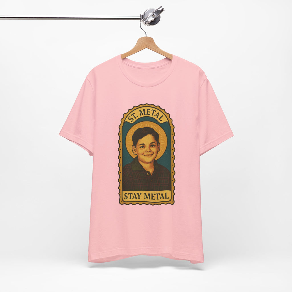 Copy of Stay Metal T-Shirt — Retro Saint Portrait Heavy Metal Tee