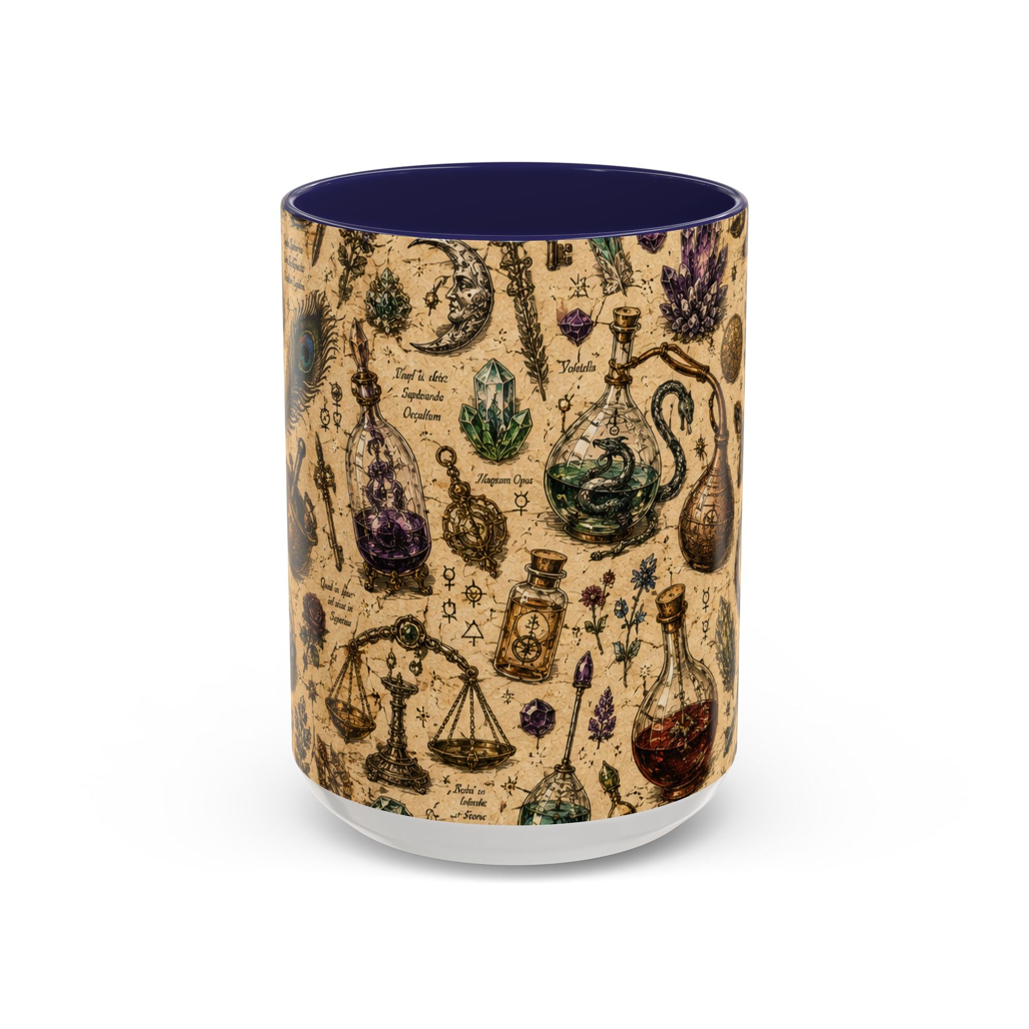 The Alchemist's Cabinet Coffee Mug — Vintage Apothecary Accent Mug (11/15 oz)