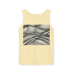 Abstract Wave Mesh Tank Top — Geometric Optical Illusion Graphic Tank