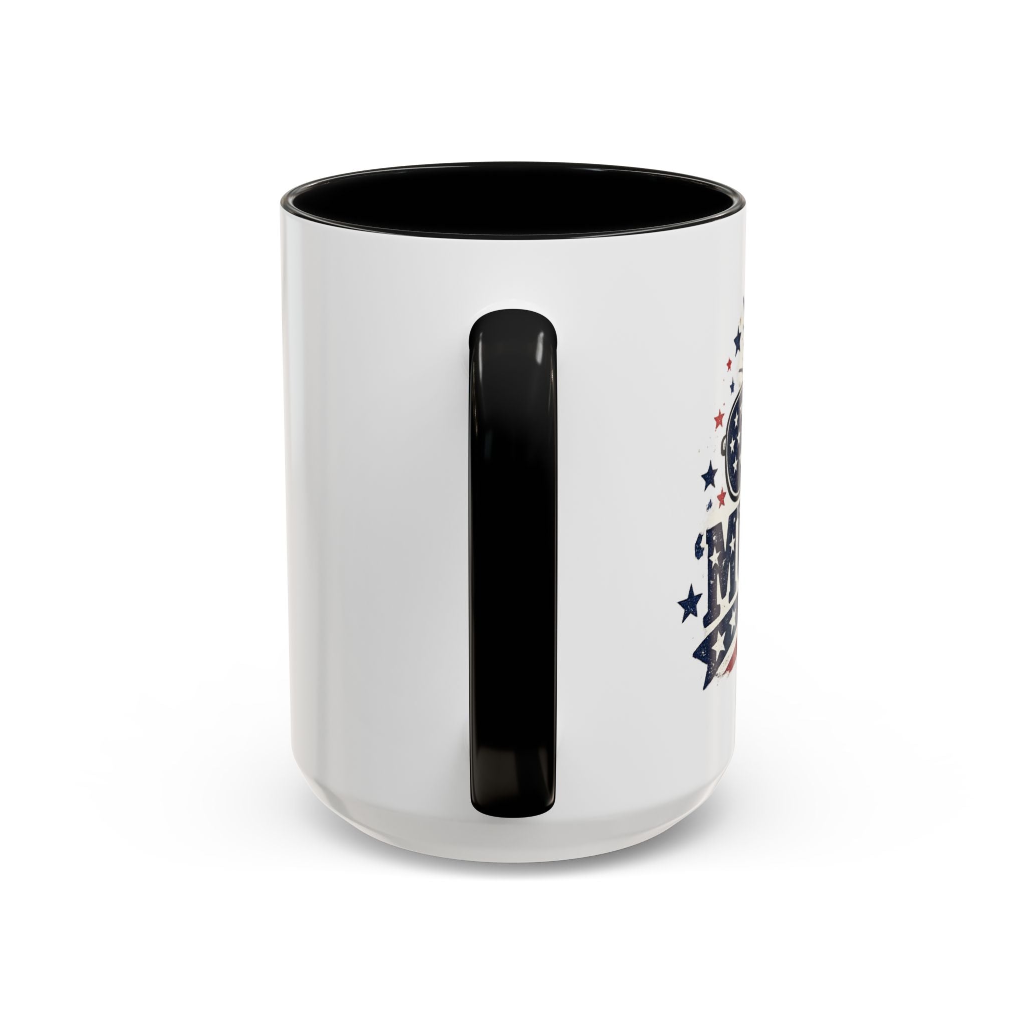 America Flag Accent Coffee Mug - Patriotic 11/15oz Tea Cup