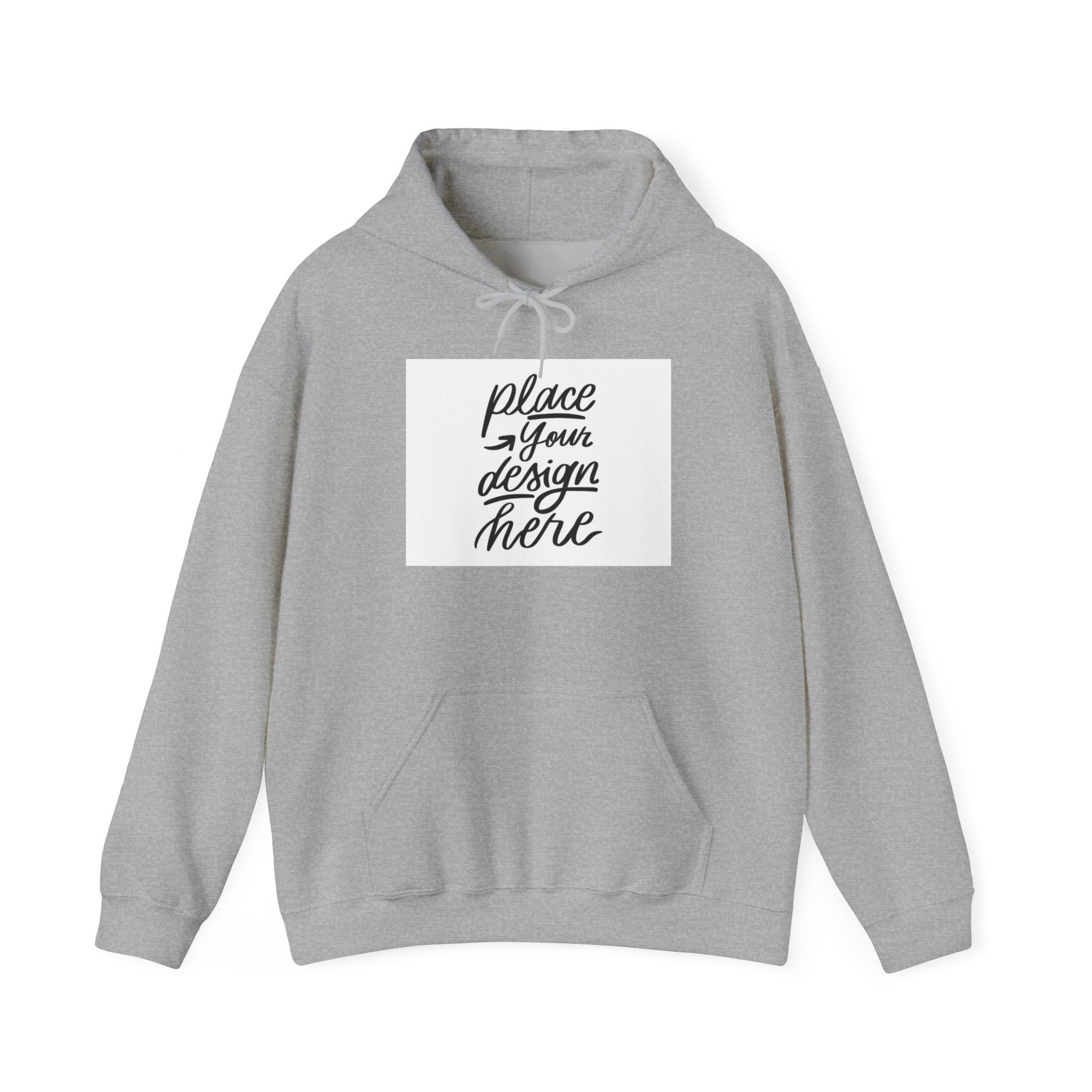 Classic Hoodie with Centered Design – 'Place Your Design Here'
