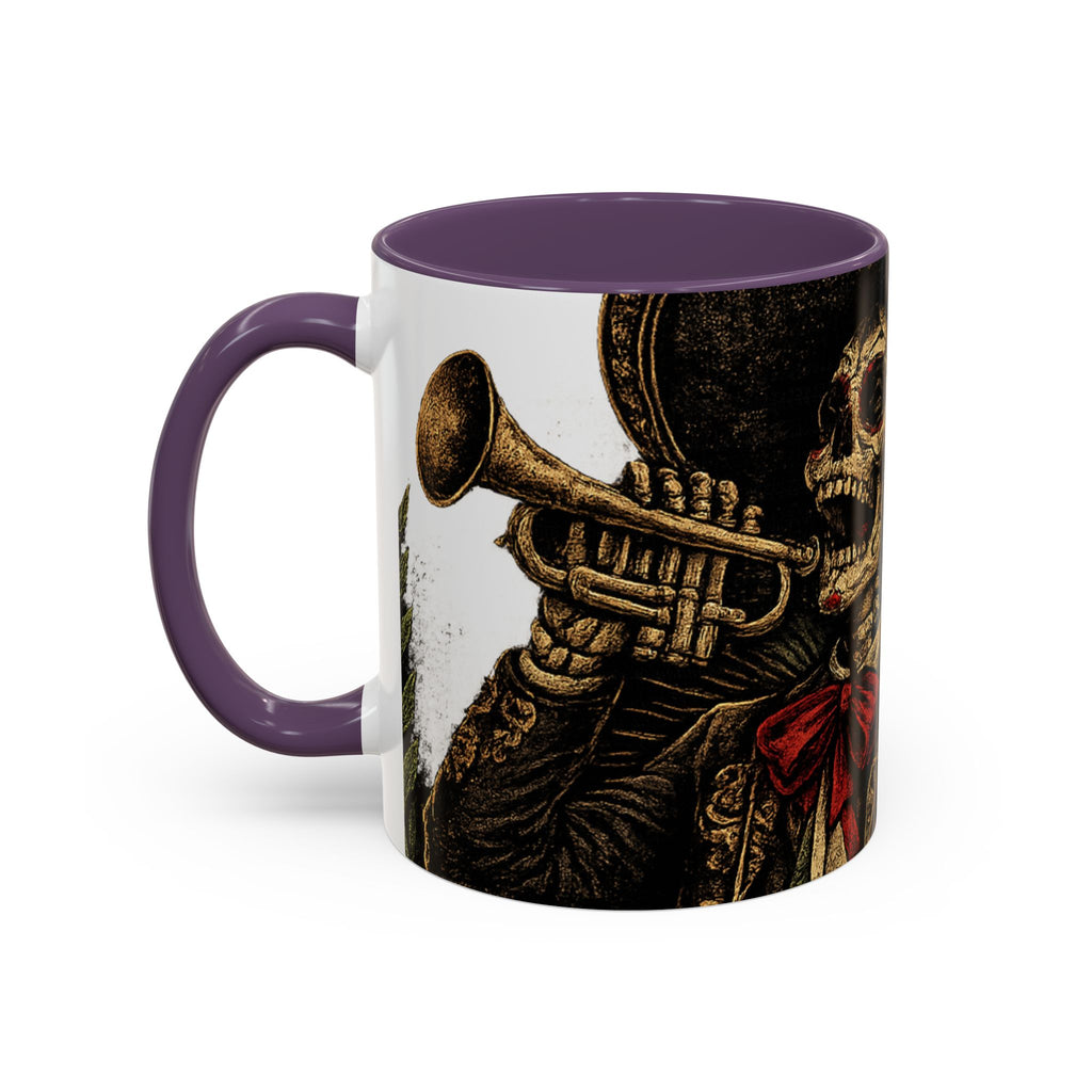 Day of the Dead Soccer Skull Accent Mug — 11/15oz