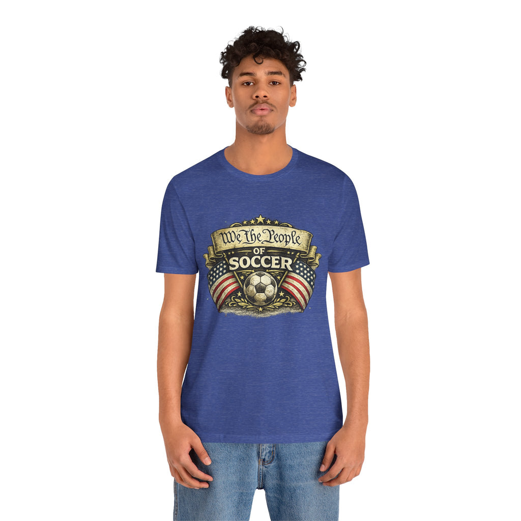 We The People of Soccer T-Shirt — American Flag Vintage Soccer Tee