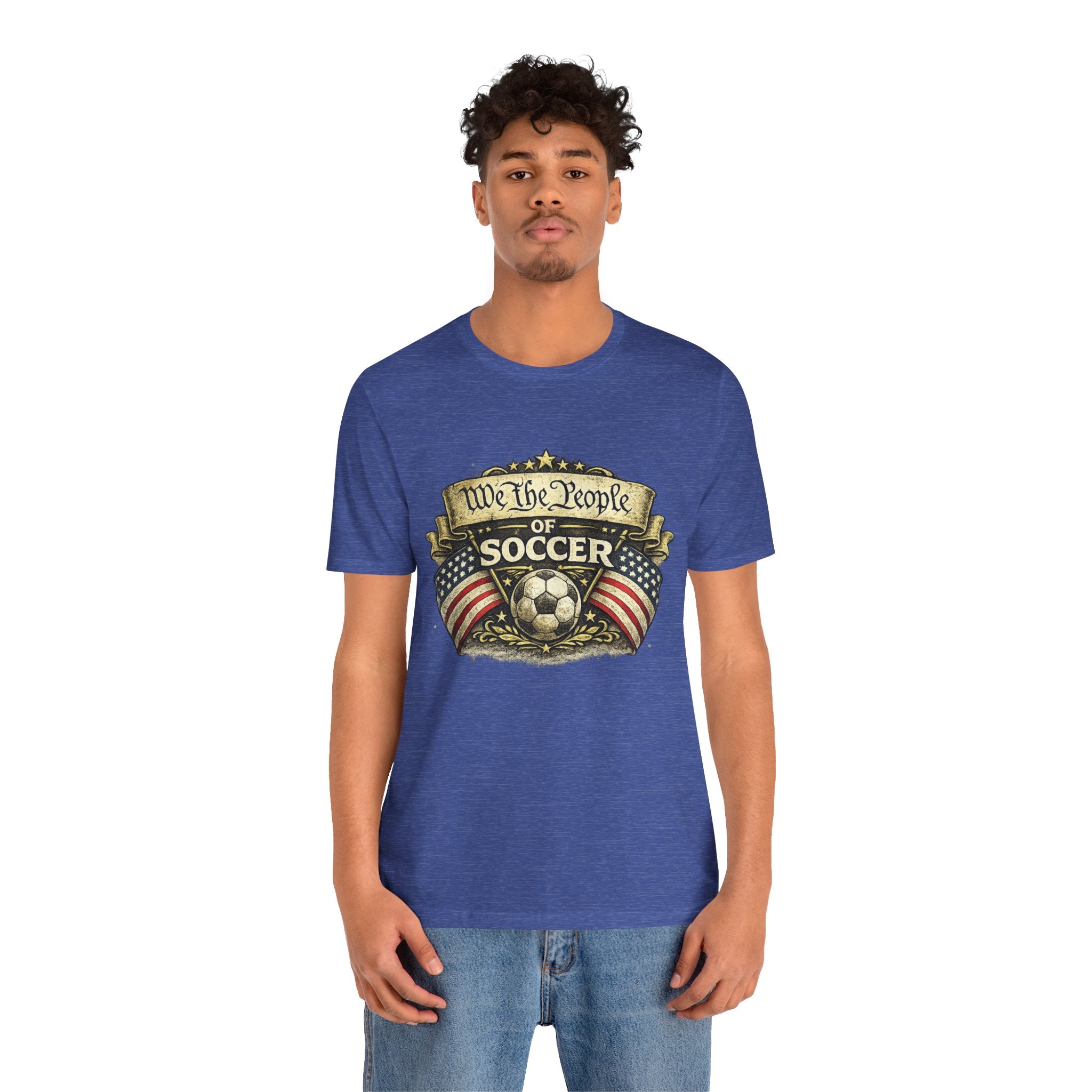 We The People of Soccer T-Shirt — American Flag Vintage Soccer Tee