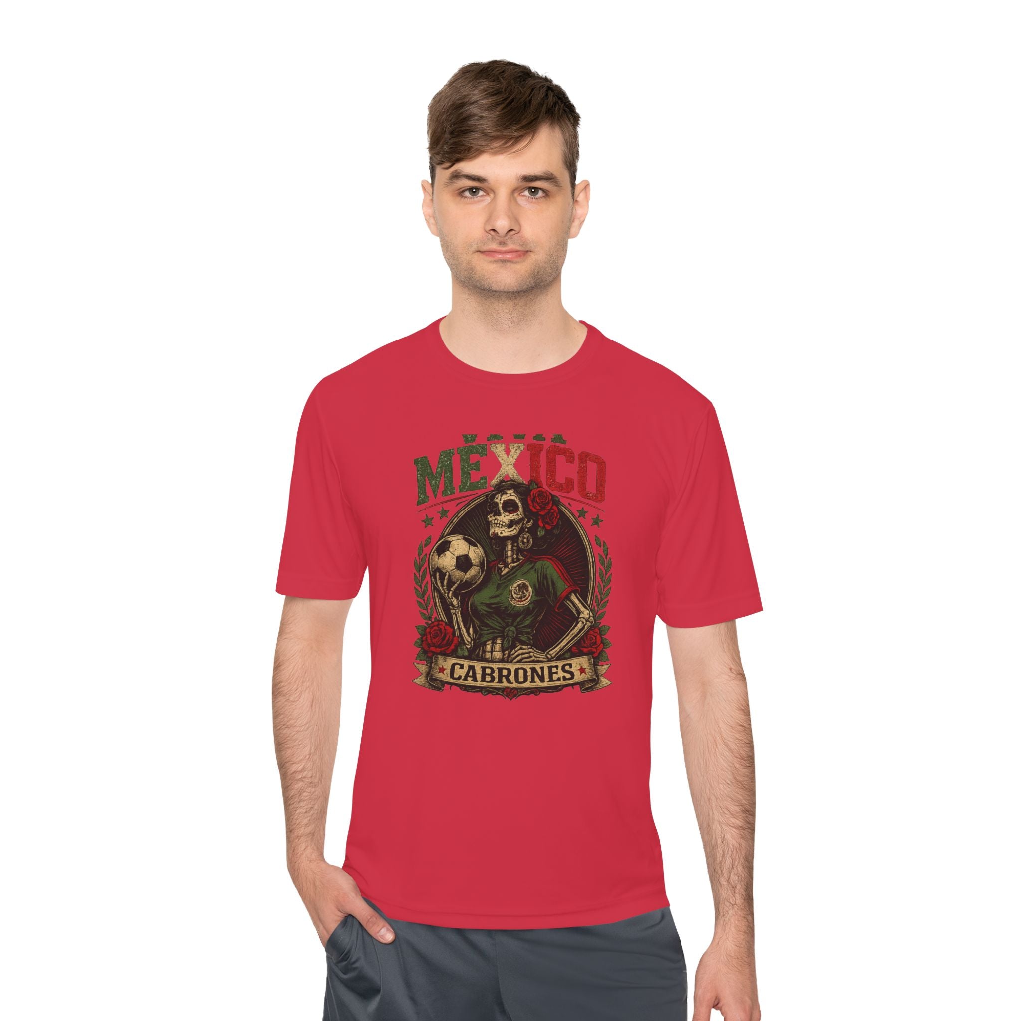 Mexico Cabrones Skull Soccer Tee — Mexican Pride Football T‑Shirt