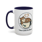 Latte Cat Coffee Mug – "Don't Wake Me, I'll Move" Cute Cat Latte Art Ceramic Accent Mug