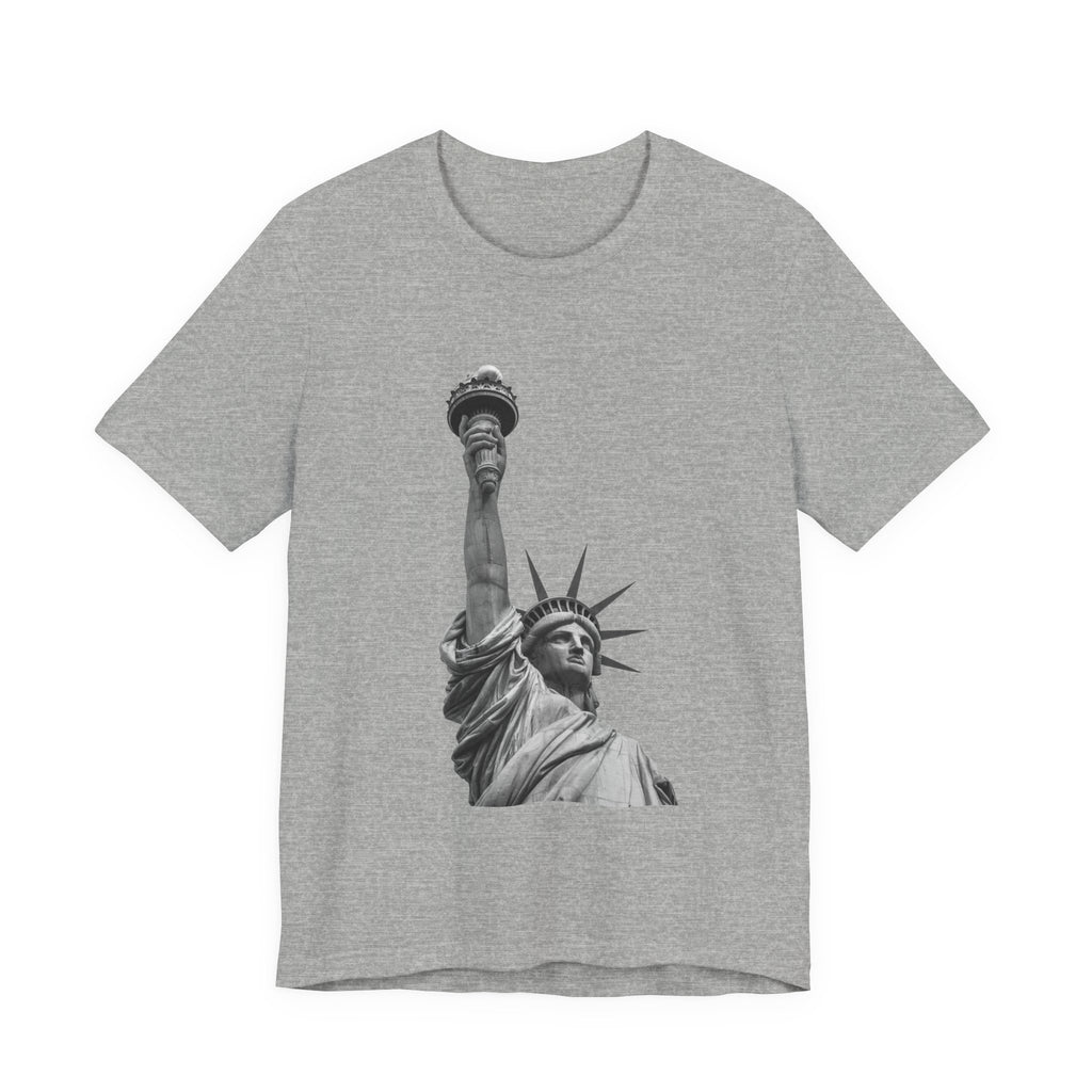 Statue of Liberty Graphic Tee — Black & White NYC Landmark T-Shirt