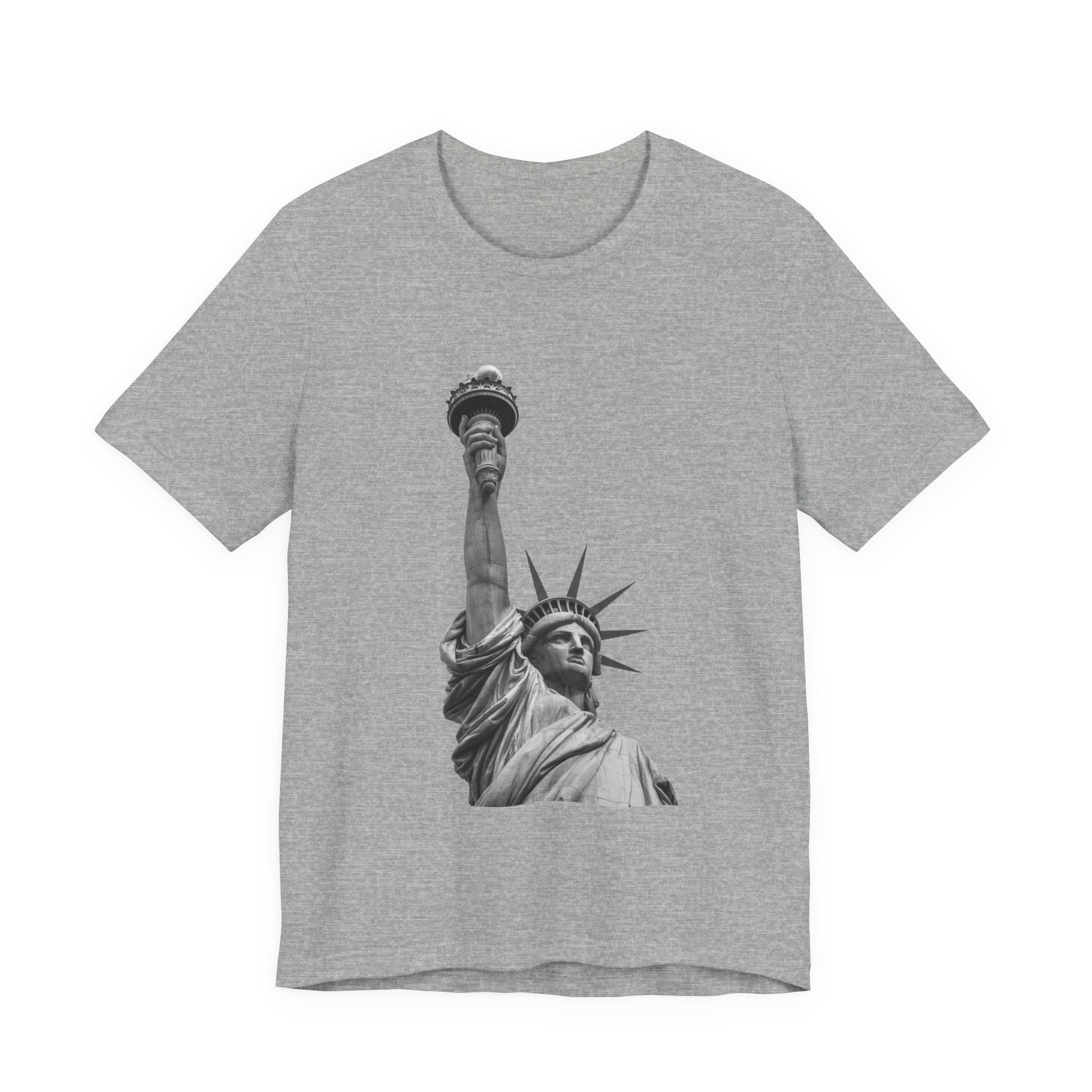 Statue of Liberty Graphic Tee — Black & White NYC Landmark T-Shirt